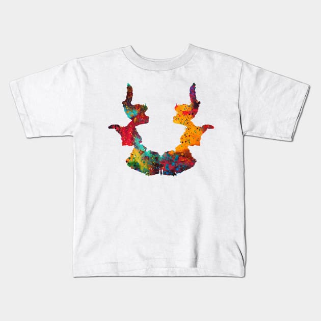 Rorschach inkblot test Kids T-Shirt by erzebeth